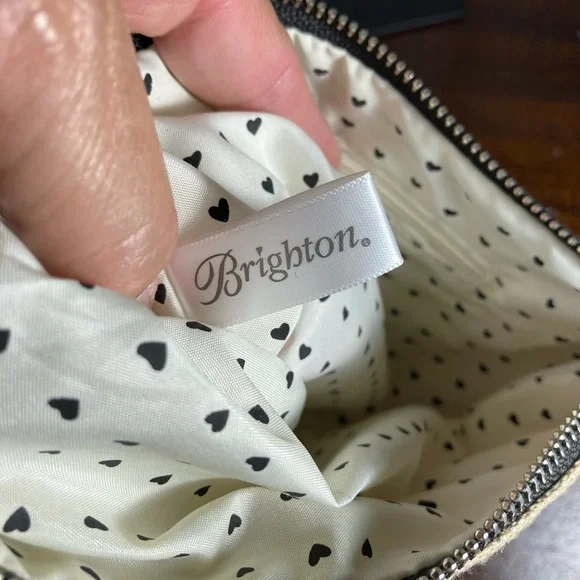 Brighton Stylish Beige and Black Women's Crossbody Bag - Picture 3 of 5